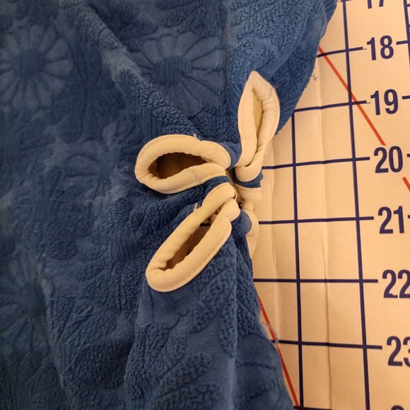 Shade Critters Textured Cut Out Daisy 1 Shoulder Swimsuit Blue Size 10, - Picture 4 of 13